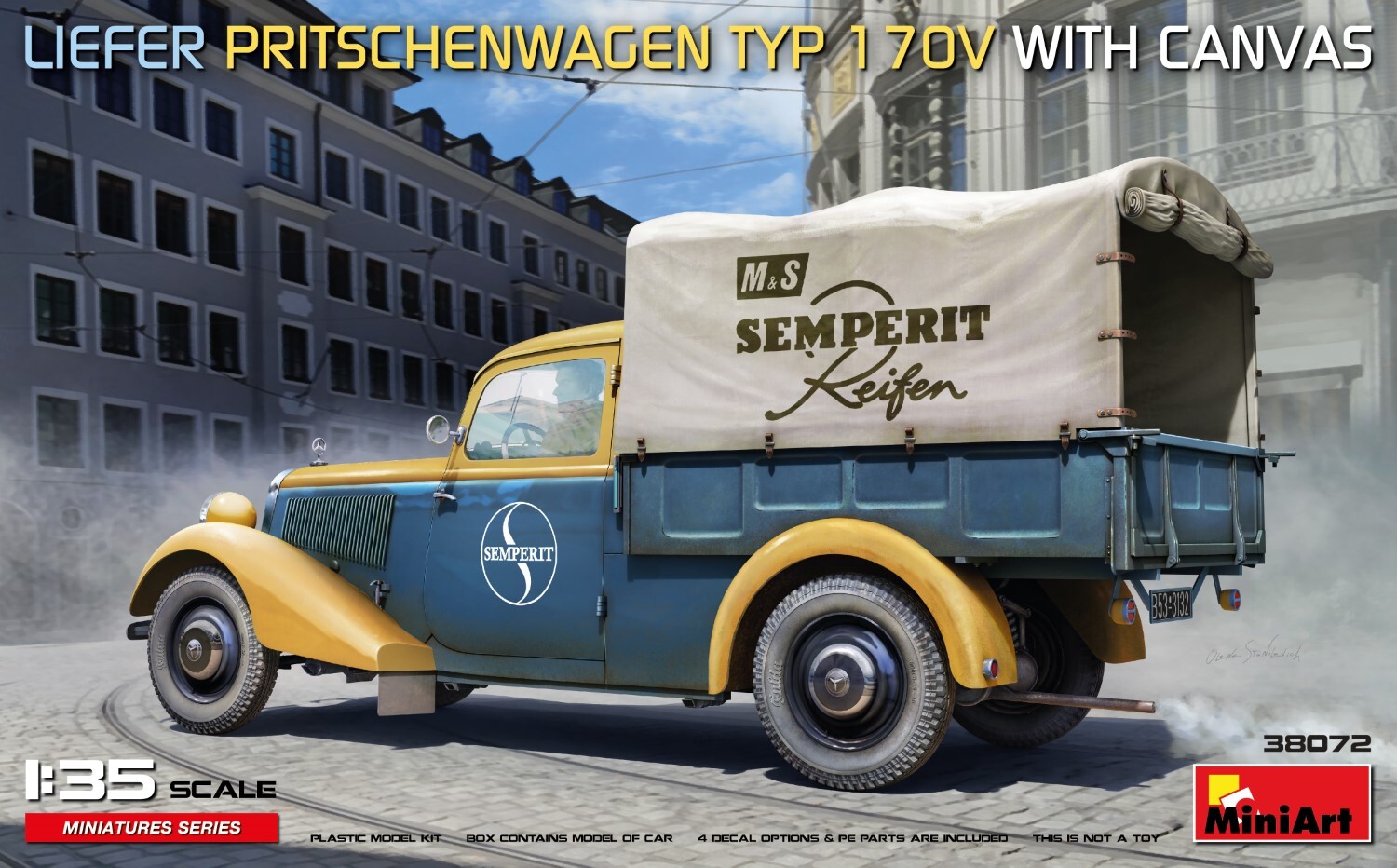 Miniart 1/35 - Liefer Typ170V Pritschenwagen with Canvas - 38072