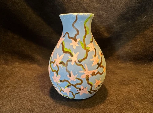 Hand Painted Ceramic Mini Vase 3" Signed