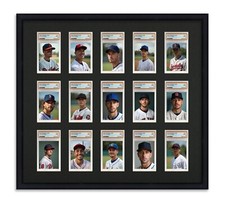 PSA Graded Card Frame Display Holds (15) Slabs Baseball, UV Protection (optional