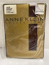 Anne Klein Collections Opaque Control Top Pantyhose Brown Size B 5'-5'10" NIP