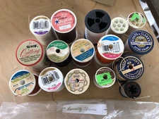 LOT Vintage Thread Some Wood Spools for Quilting & Sewing