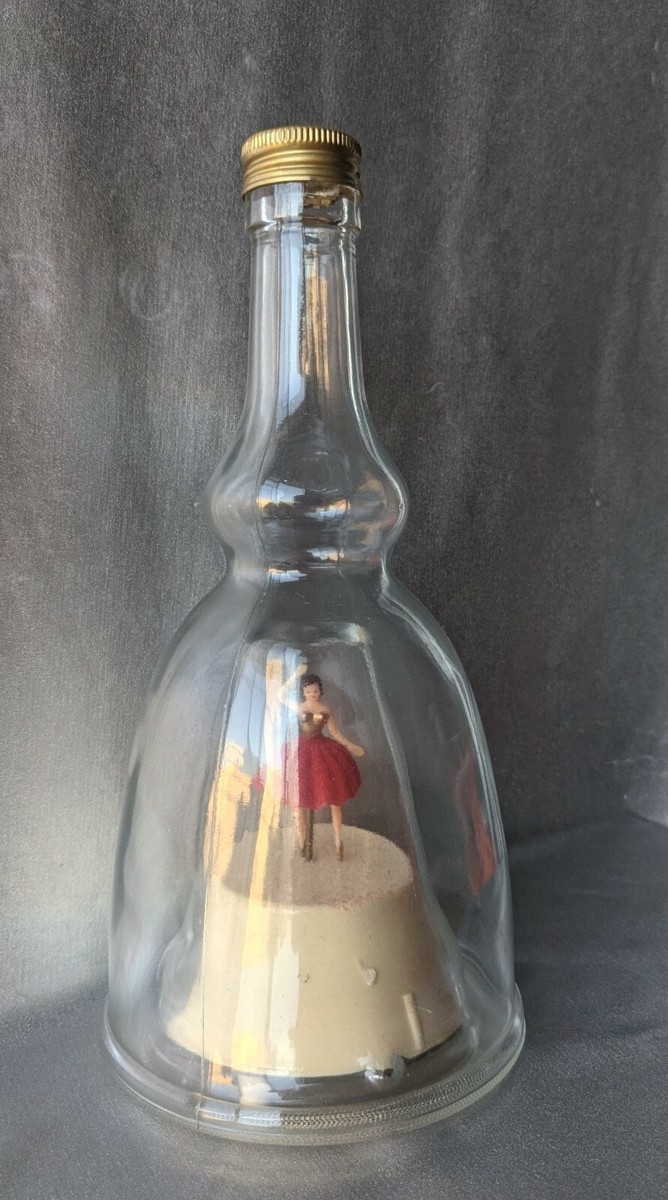 bols ballerina gold liqueur red dress ERVEN LUCAS DANCING MUSIC BOTTLE. 