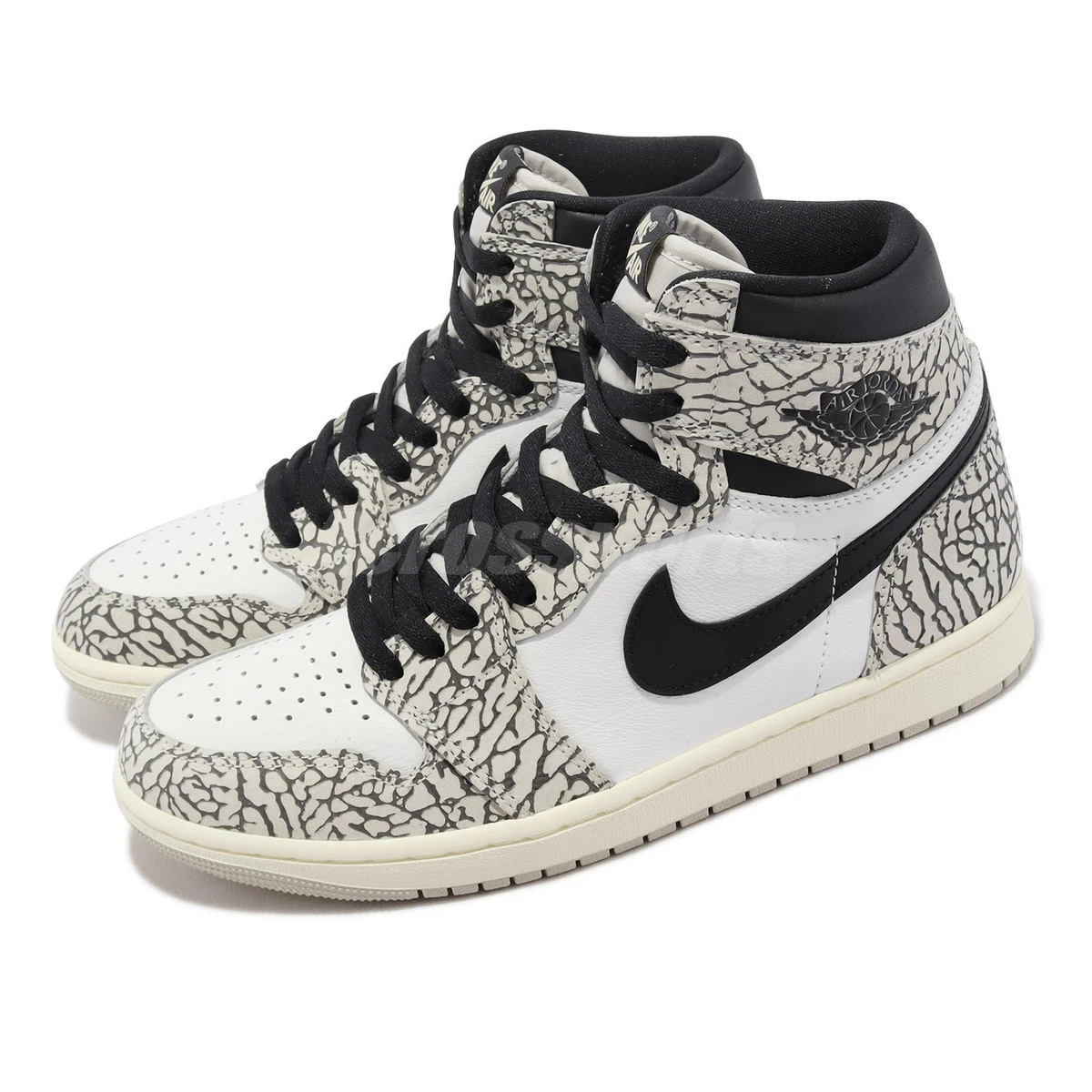 Nike Air Jordan 1 Retro High OG White Cement Grey Black Men Shoes AJ1 DZ5485-052