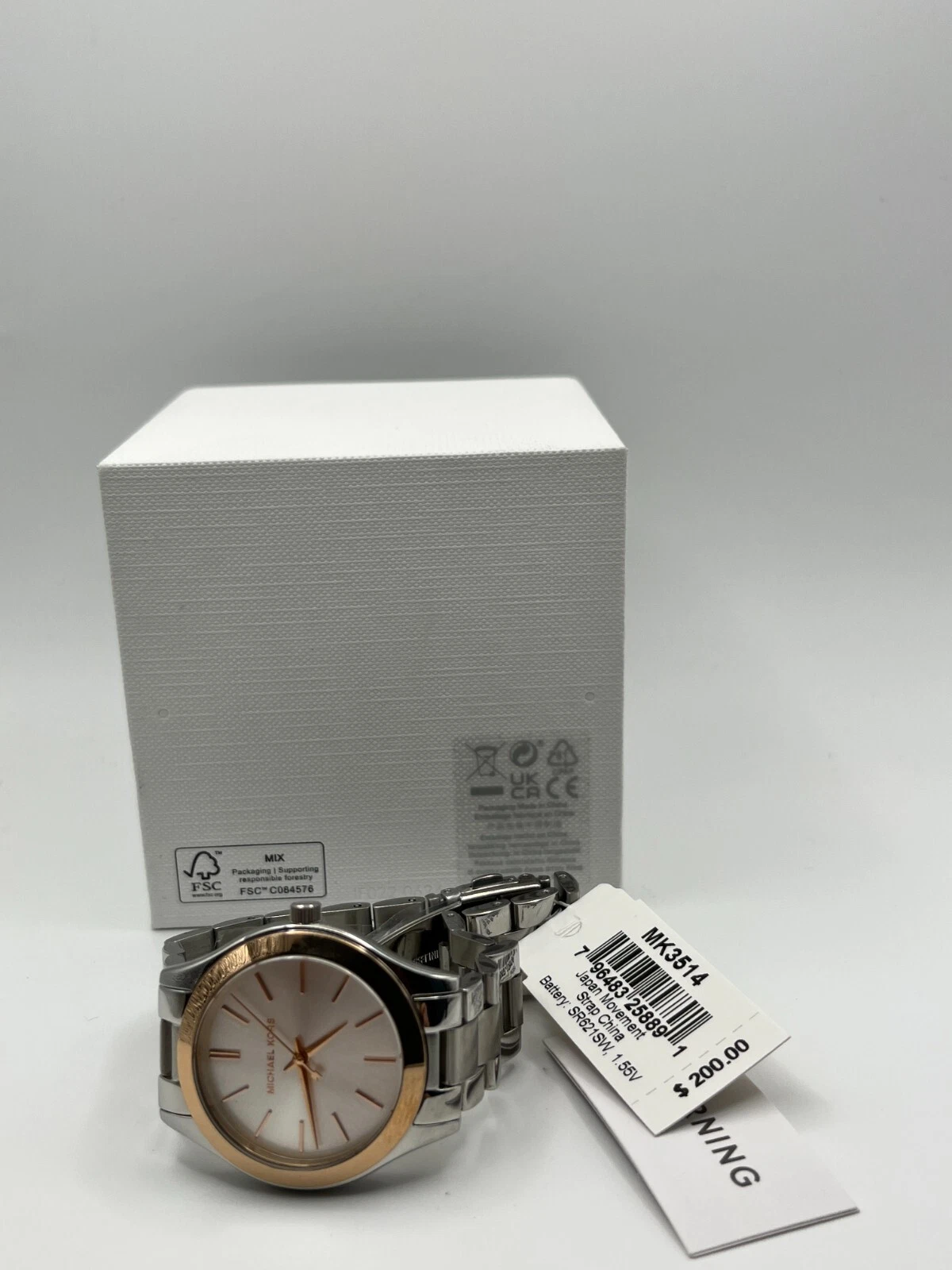 Orologio da polso classico Michael Kors donna quadrante argento cinturino argento acciaio inox