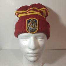 Harry Potter Hogwarts Gryffindor House Winter Beanie Hat Cap Toque Striped Adult
