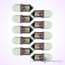 (10 Pack) - 6.3 Volt LED Bulb Frosted 44/47 Bayonet Base (BA9S) Pinball - PURPLE
