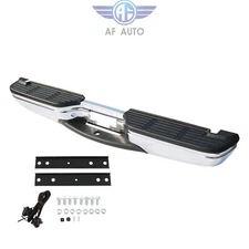 Rear Step Bumper W/o Park Sensor Holes Chrome For 1999-2007 Ford F-250 F-350