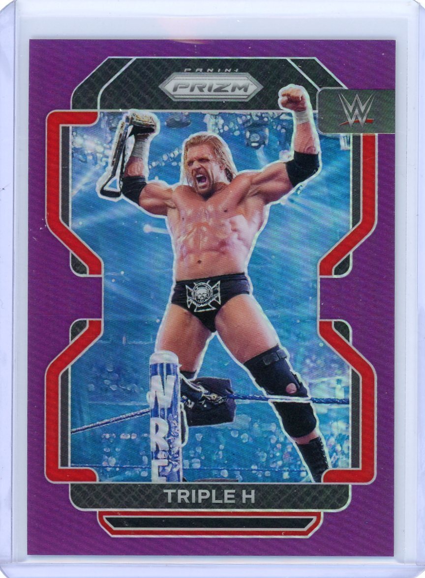 2022 PANINI PRIZM WWE TRIPLE H PURPLE PRIZM # 42/149