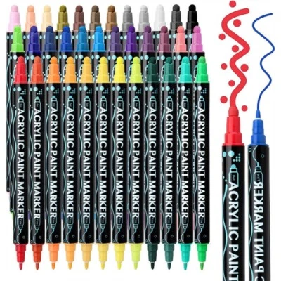 MARKENLOS Acrylfarben Stifte Acrylstifte Für Steine Wasserfest 36Stk Acrylic Paint Marker