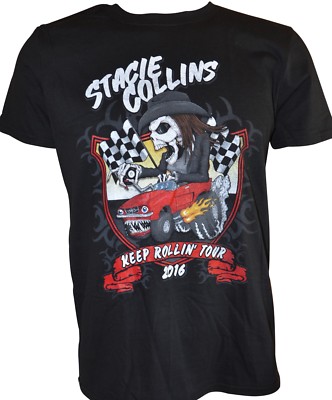 STACIE COLLINS - Keep Rollin 2016 Tour 1 - Gildan Softstyle T-Shirt - L - 165189