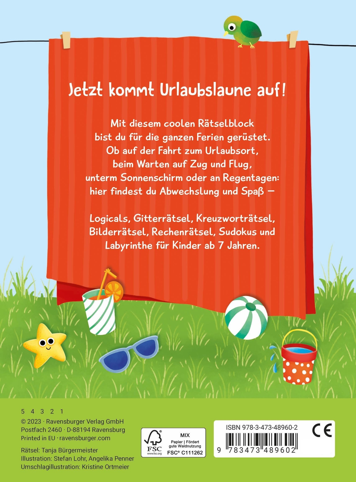 Thumbnail - Ravensburger Mein Kunterbunter Ferien-rätselblock - Rätselspaß Urlaub,