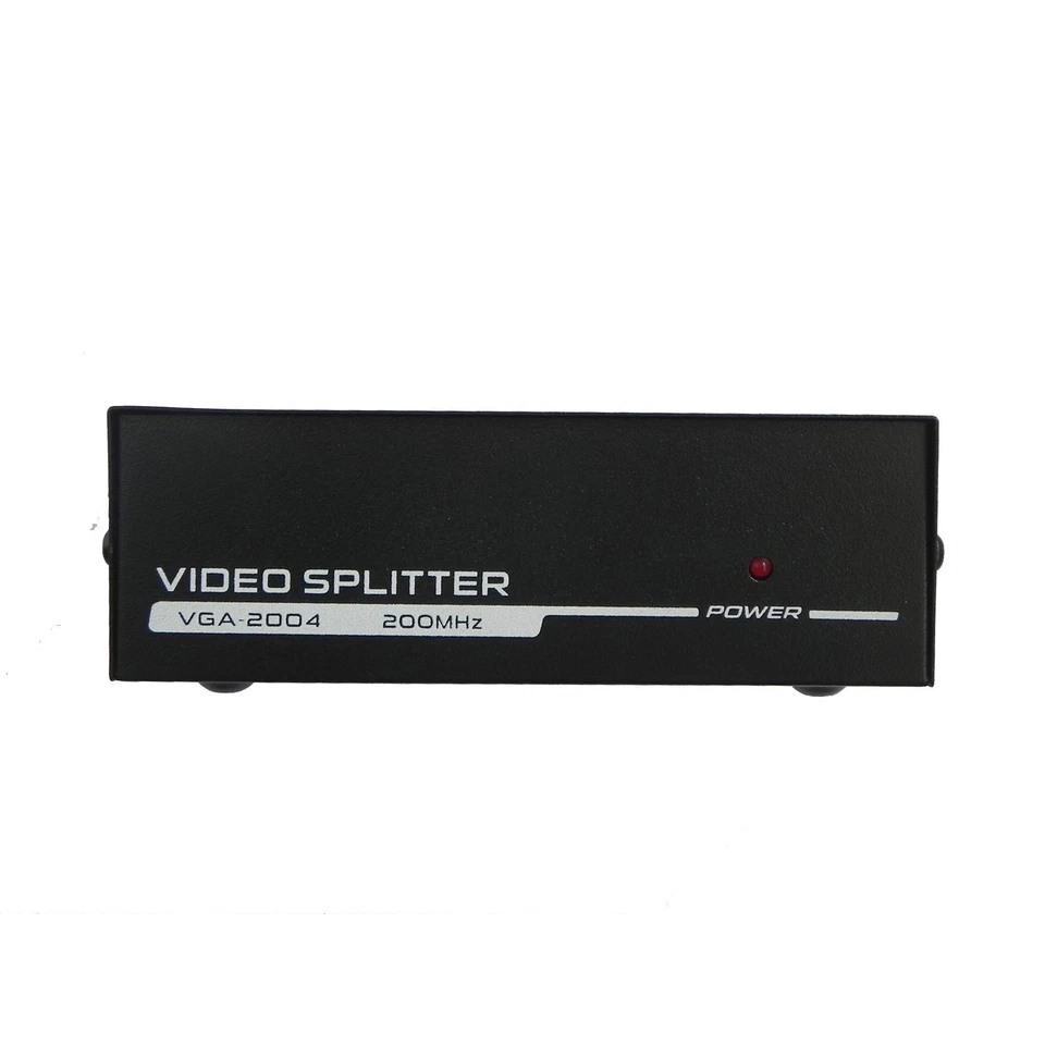 4 Port VGA Video Splitter PC Screen Duplicat 1 PC to 4 Monitors Splitter Box - Image 2 of 4