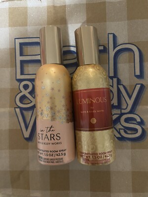 2x White Barn By Bath&Body Works Luminous & In The Stars Room Spray Raumduft