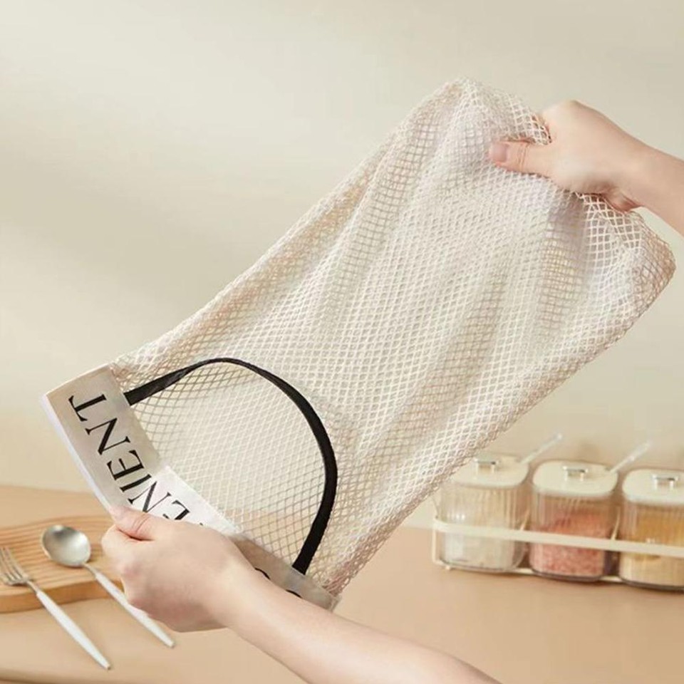 Wallmounted Storage Bags Kitchen Trash Bag Miscellaneous Goods Mesh