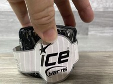 Black Gray White Ladder ICE Trellis Ribbon Yarn