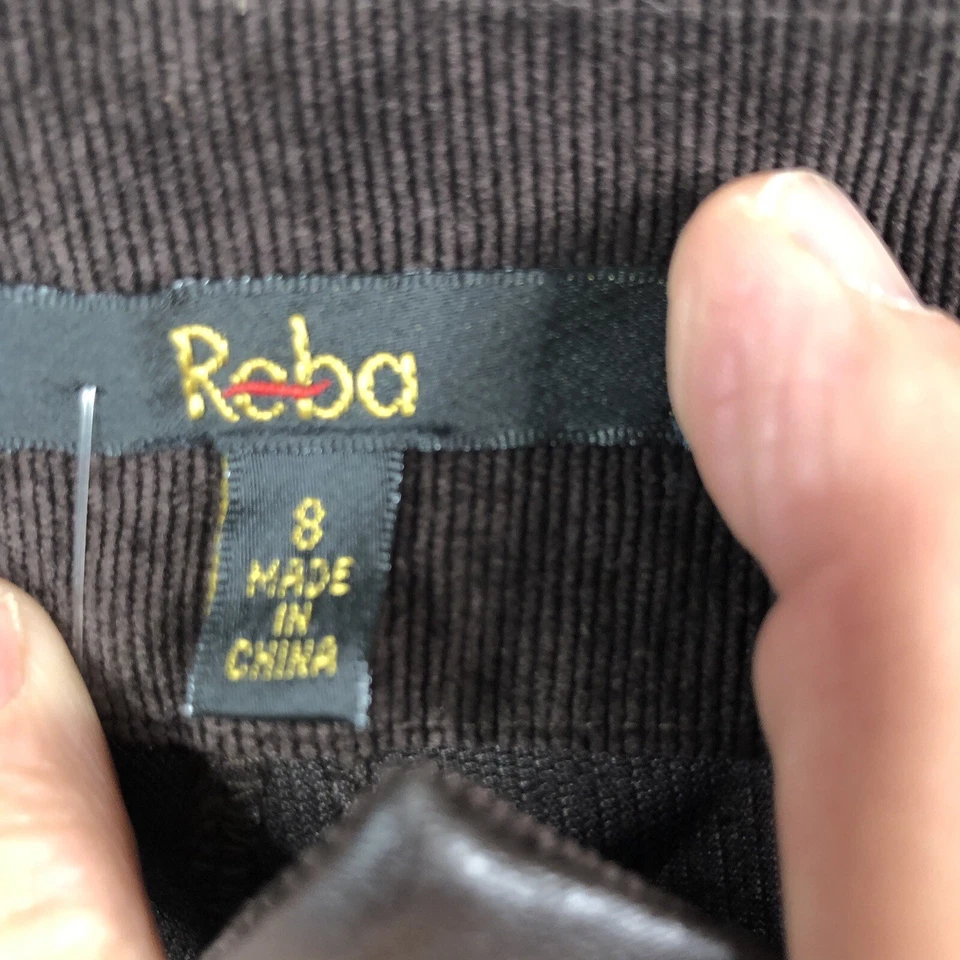 Pantalones de Pana Reba para Mujer 8 Marrón Corte Bota Western Tachonado Western Ranch NUEVO Foto 3 de 4