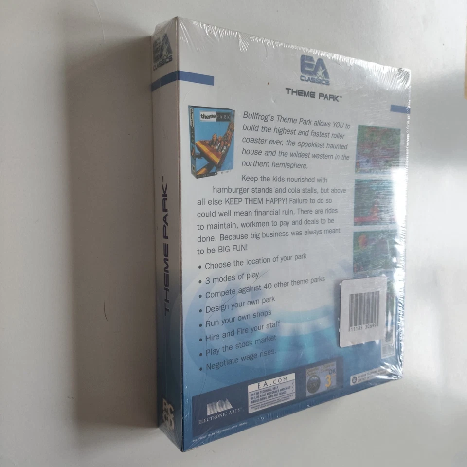 EA Classics Theme Park BIg box PC game Theme  Park world Demo disc CD Rom 1994 - Image 4 of 4