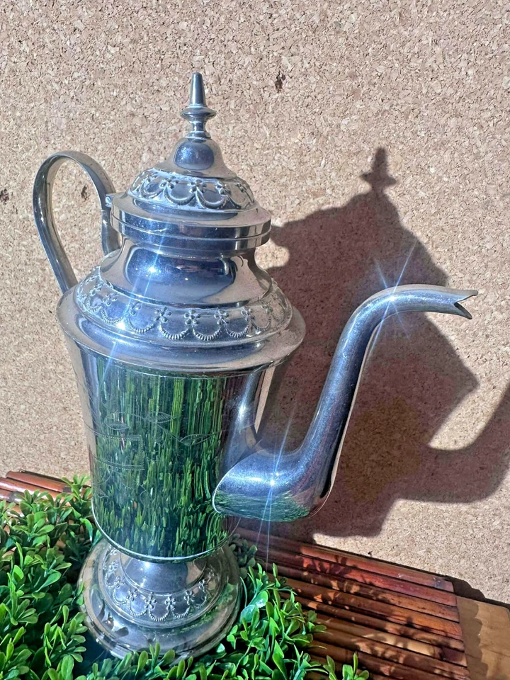 Alb. Lindström Vintage Silver Coffee Pot Eskilstuna Silver Plated Collectible - Image 3 of 4