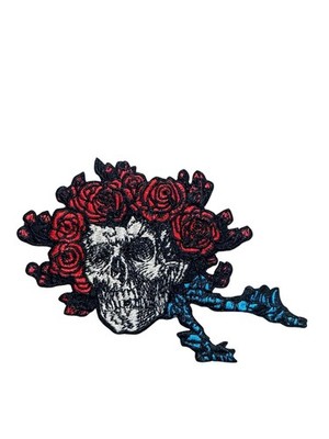 Grateful Dead Bertha Skull Embroidered Iron On Patch - OFFICIAL 39-Y