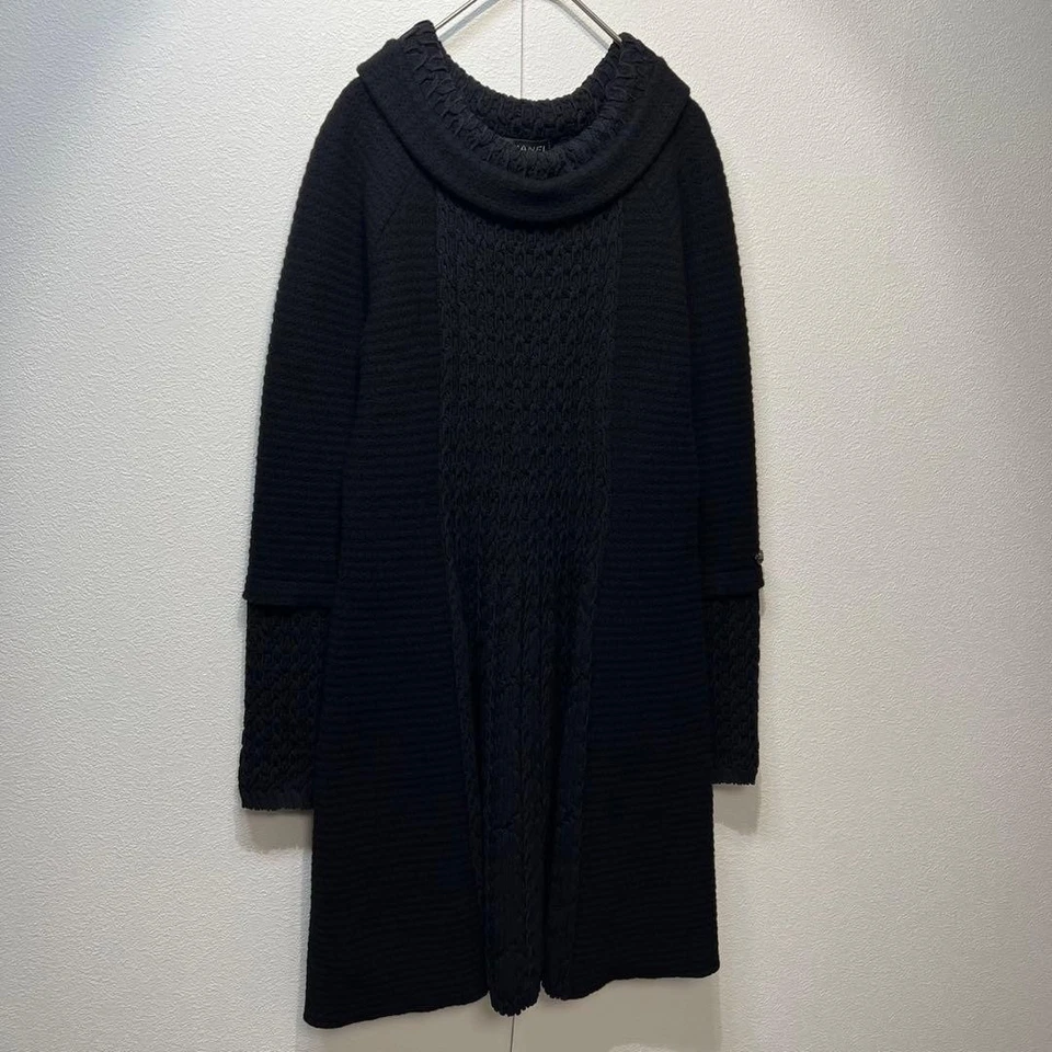 Chanel Coco Lana Capas Línea A Tejido Vestido Suéter Foto 2 de 4