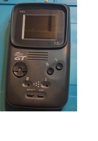 RECAPPED NEC PC Engine GT Launch Edition Black Handheld. With Ever-drive Cart