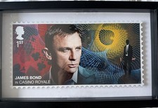 James Bond 007 Large Framed Stamp Limited Edition Daniel Craig Casino Royale