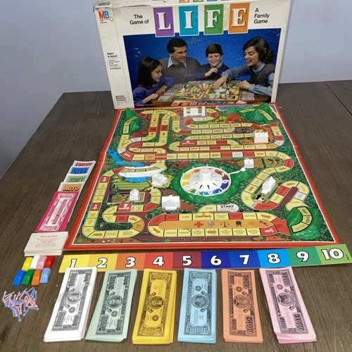 1977 / 1985 Milton Bradley The Game of Life Vintage Family Board Game