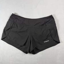 Patagonia Running Shorts Womens Large Black Strider Pro Athletic Breathable