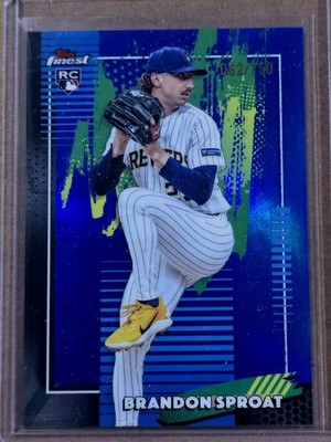 2026 Topps Finest - Common Brandon Sproat #37 Blue Refractor /150 (RC) Brewers 