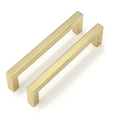 GoldenWarm 20 Pack Gold Cabinet Handles 5 Inch Square Drawer Pulls for Kitche...