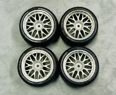 (4) Kyosho Superten Rear Wide Mesh Wheels And Tires FW03 FW04