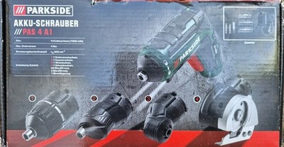 Parkside Akku-Schrauber 5 in 1 4v 5 Aufsätze Schrauber Akkuschneider PAS 4 A1