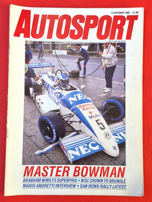 Autosport 13 Oct 1988* FUJI 1000 - SAN REMO RALLY - BRANDS F3 SUPERPRIX