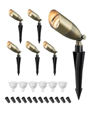EDISHINE Solid Brass Landscape Spotlight Outdoor,12V Low Voltage LED