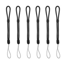 Camera Wrist Strap, 6Pcs Adjustable Wristlet Straps Lanyard, Pure Black