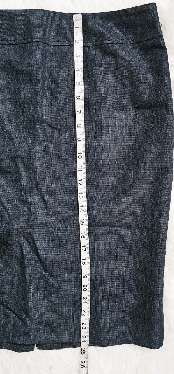 Le Suit Charcoal Gray/ Black Skirt Lined Micro Checked Suit Business Formal Sz12