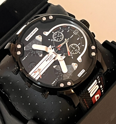 ティーズ ページ3 DIESEL DZ7433 Mr Big Daddy 2.0 Mens 57mm Black Watch with Black