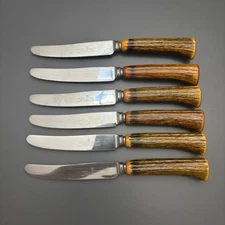Vintage Westall Richardson 6 Steak Knives Bakelite? Stainless Sheffield England
