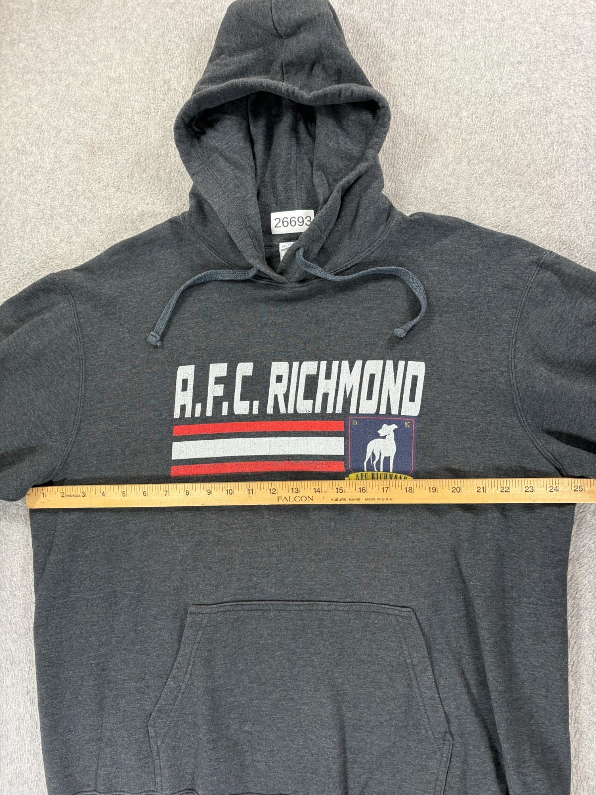 AFC Richmond Screened Ted Lasso Soccer Hoodie Sweatshirt (Men's XL) Gray image 7