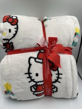 NEW Hello Kitty Christmas Plush Full/Queen Blanket 90x90 - Fast Shipping 