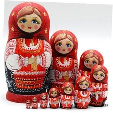 Russian Nesting Dolls for Kids Matryoshka Doll 10pcs Handmade