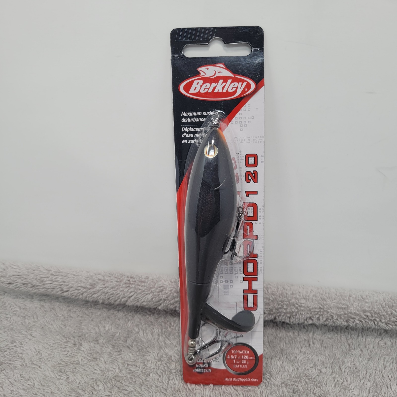 Berkley Choppo 120 Topwater Prop Bait Lure 1oz Black Maverick 4.7 Inch