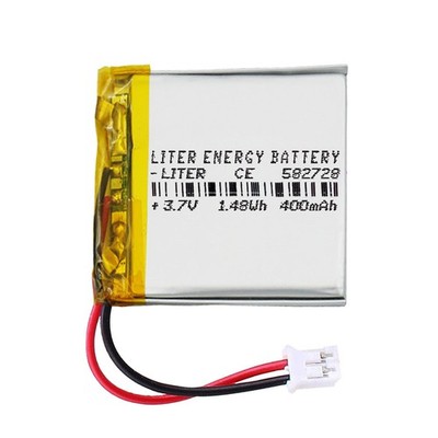 Akku 582728 LiPo 3,7V 400mAh 1,48Wh Wiederaufladbar PH2.0 Stecker (JST-PHR-02)