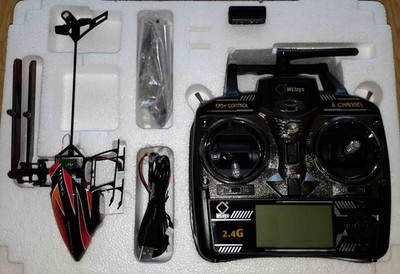 RC Helikopter WL Toys V922 2.4 GHz 6-Kanal Flybarless 3D RTF 5 x Akkus Neu