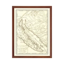 Old Map of California 1777 - Vintage California Art