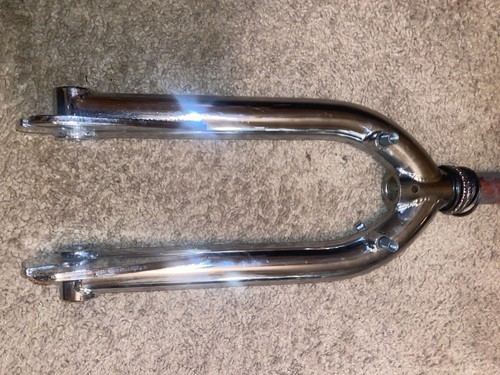 2000s GT Cr-Mo Freestyle BMX Fork 1 1/8" Chrome 20" U-Brake Midschool - Picture 6 of 9