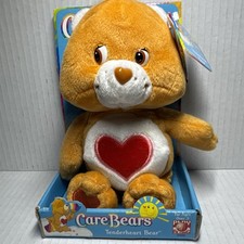 Care Bears Tenderheart 8 Plush Stuffed Animal Toy Vintage 2002. NWT In Box.