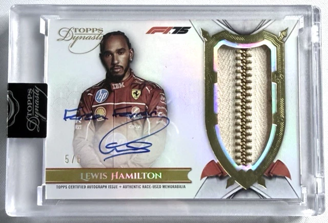 2025 Topps Dynasty F1 Formula 1 Lewis Hamilton /5 Inscribe Forza Ferrari Zipper