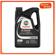 Castrol EDGE 0W-20 Full Synthetic Engine Motor Oil 5 Quart Advanced Protection 22.39 per gallon