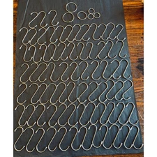 (73) All-Purpose 3” Utility S-Hook for Various Indoor & Outdoor plus 6 Rings